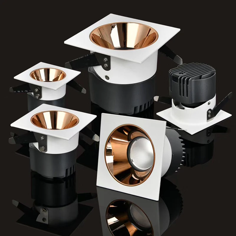 Встраиваемые квадратные приглушаемые светодиодные светильники 12W18W35W COB