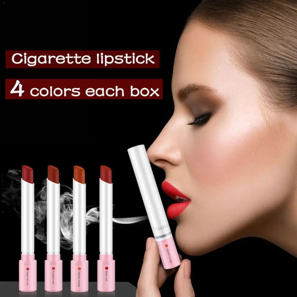 4 шт./компл. креативная сигаретная губная помада матовая долговечная телесная
