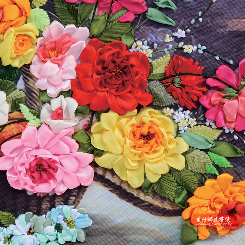 Набор для вышивания 3d лентами творчества декоративная картина с цветами HD принты