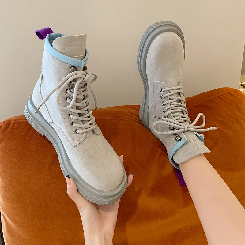 

Women Heels Ankle Boot Women Platform Shoes 2021 NEW Female Designer Shoes Woman Wedges Rubber Boots for Woman Booties