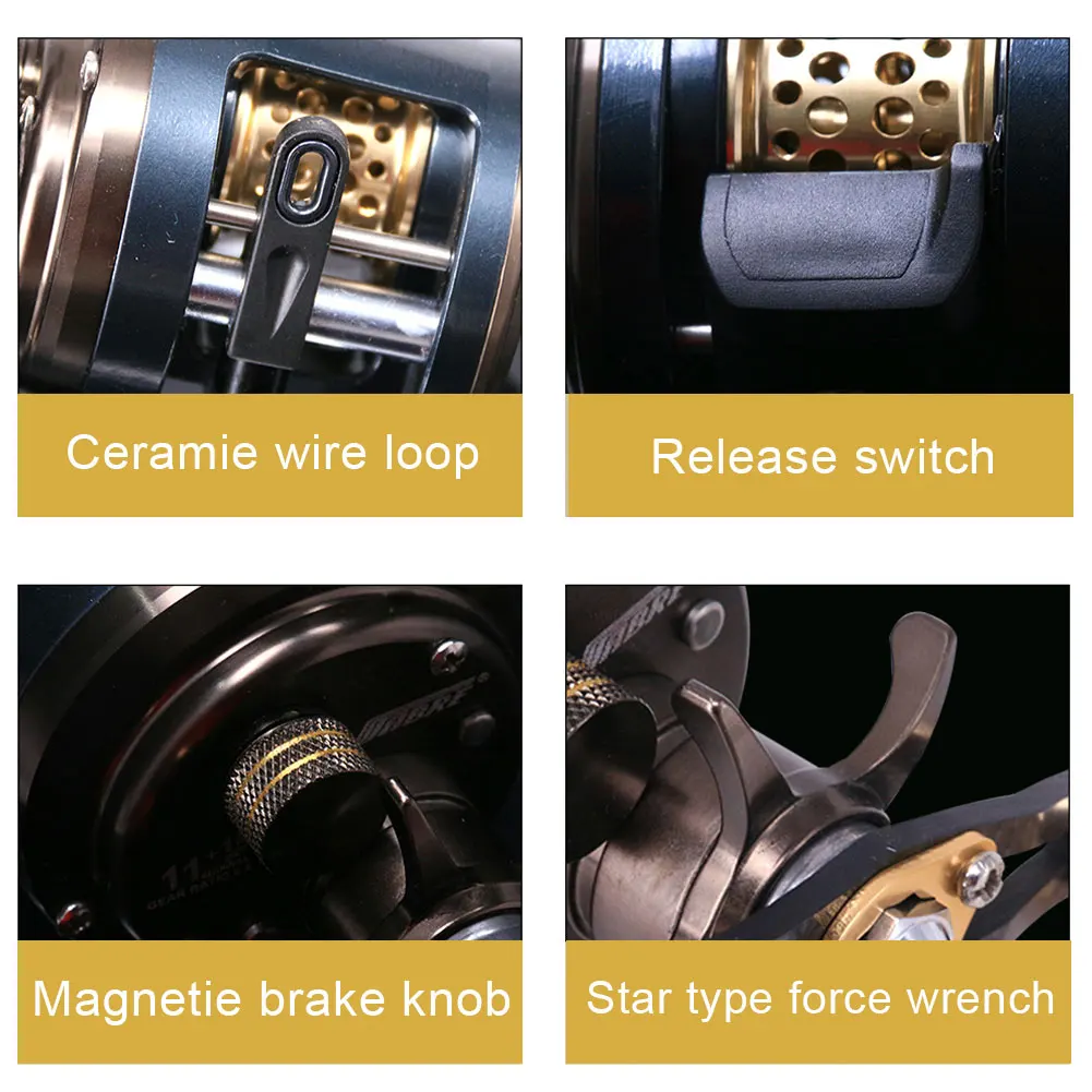 

Trolling Fishing Coil Fishing Reel Fishing Tub Wheel 11+1 Axis Leiqiang Wheel Luya Wheel Drip Wheel Micro Fishing Fishing Reel