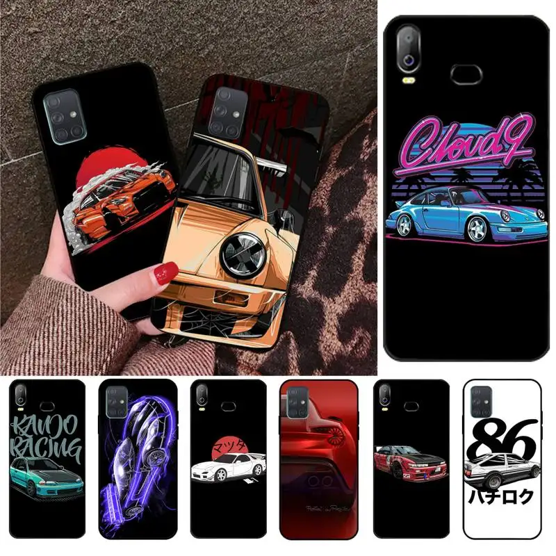 HPCHCJHM крутой японский JDM спортивный автомобиль ТПУ черный чехол для телефона