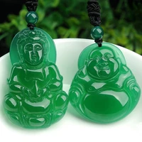 new agate chrysoprase guanyin buddha pendant necklace joker sweater chain pendant for men and women