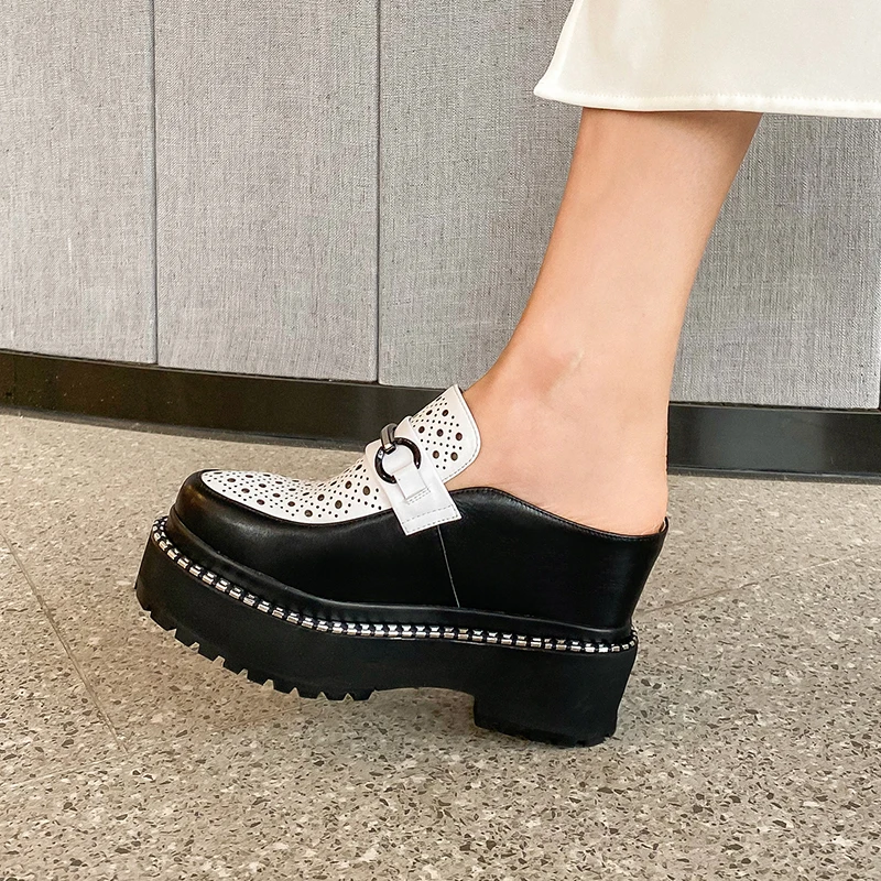 

Woman Slippers Sliders Shoes Women Black Heels Designer Sandals Slipers for Flat Summer Womens Platform Chunky Wedges Leather