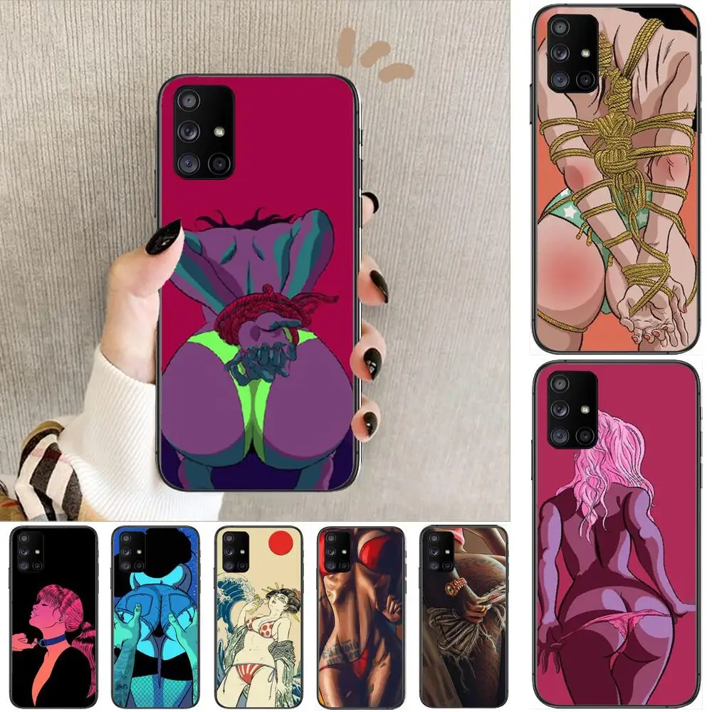 

Sexy girl Seduced beauties Phone Case Hull For Samsung Galaxy A50 A51 A20 A71 A70 A40 A30 A31 A80 E 5G S Black Shell Art Cell Co