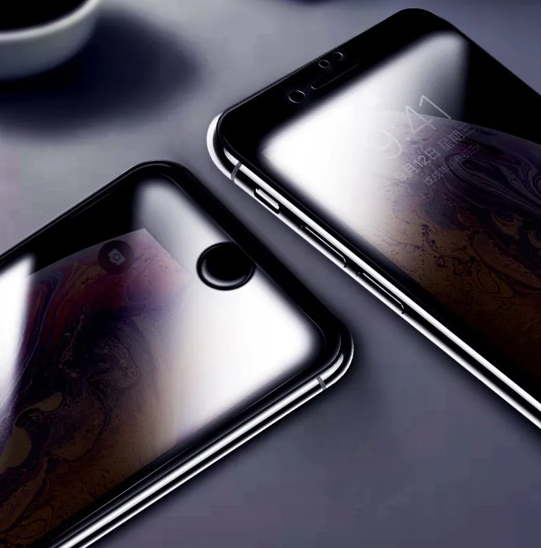 Антишпионское защитное переднее закаленное стекло премиум класса для IPhone X 4 4s 5 5S