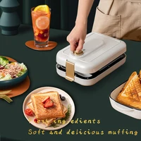 mini portable egg waffle maker sandwich machine 3 in 1 detachable baking plates and timing breakfast maker
