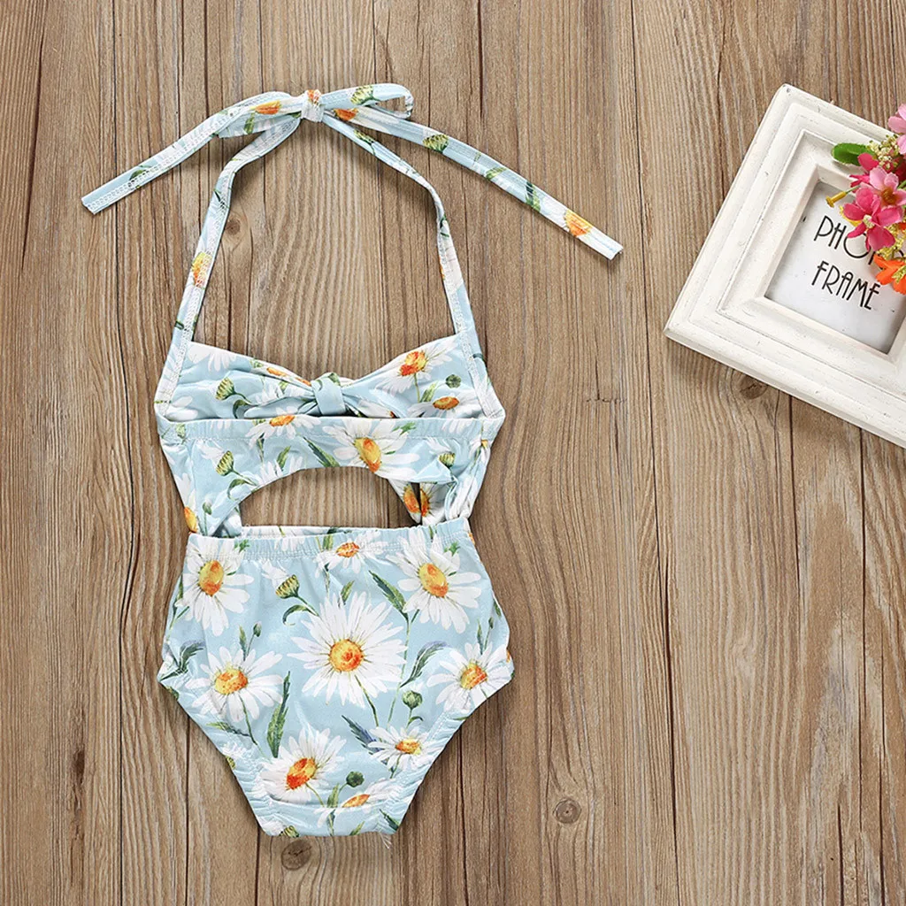 Детская одежда для купания жилет с цветочным принтом маленьких девочек летняя