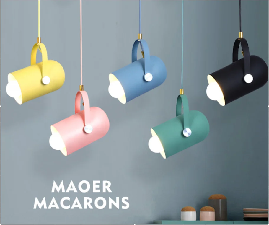

Nordic macaron color chandelier