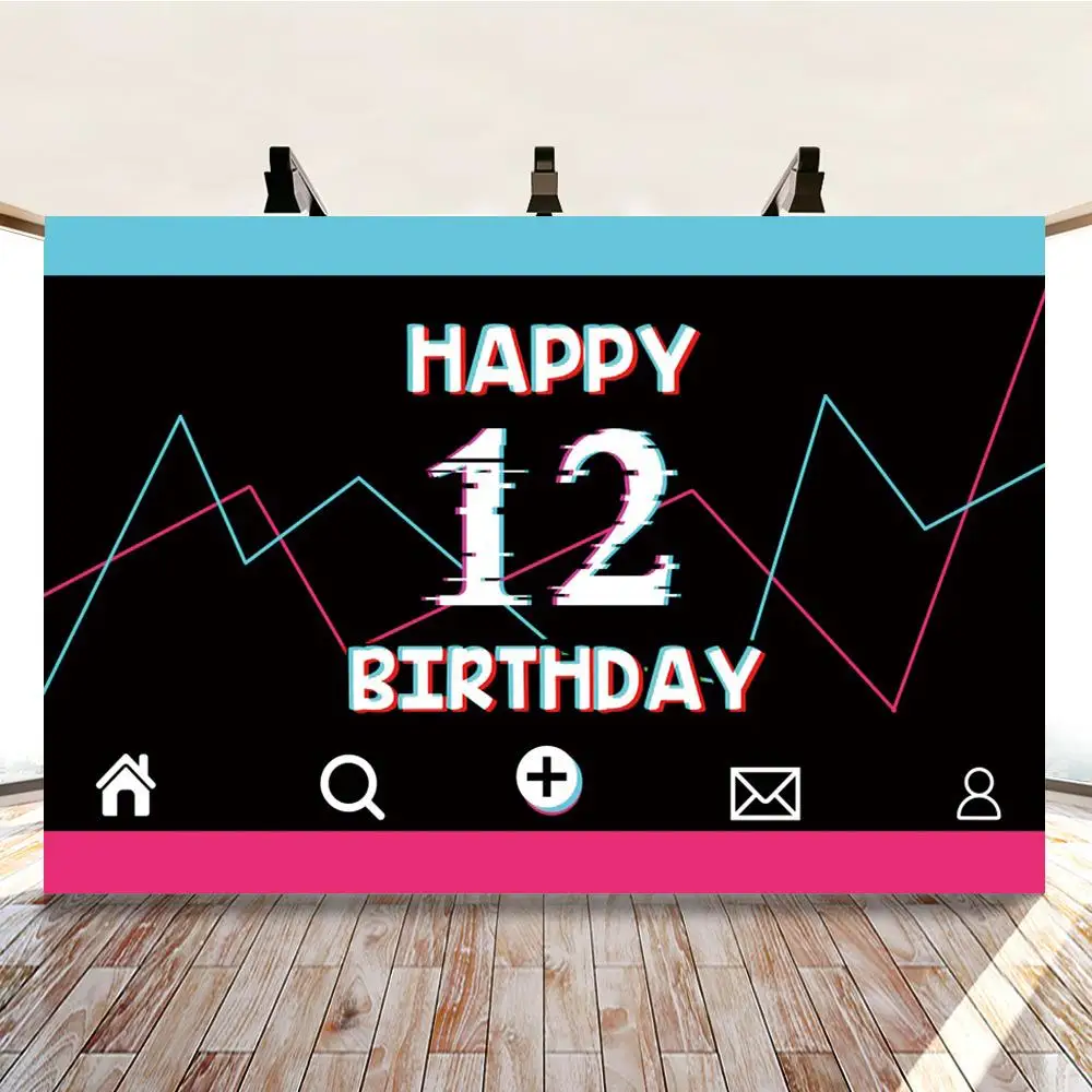 

Musical Symbol Background For Photo Studio Beating Audio Frequency Birthday Party Photography Backdrop Photo Booth