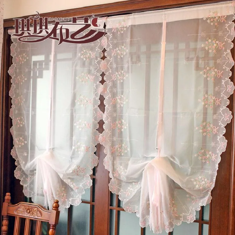 Бесплатная доставка розовые занавески для эркера с бантом воздушных шаров
