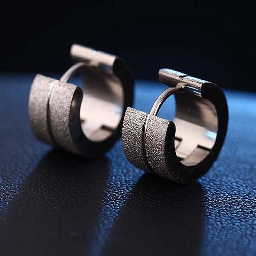 Модные серьги круглые из титановой стали ювелирные изделия аксессуары
