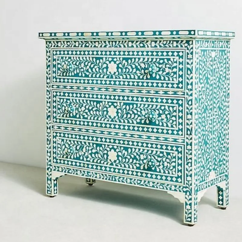 

Инкрустация кости с 3 выдвижными ящиками инкрустация кости светло-зеленый цветочный комод для гостиной инкрустация кости мебель