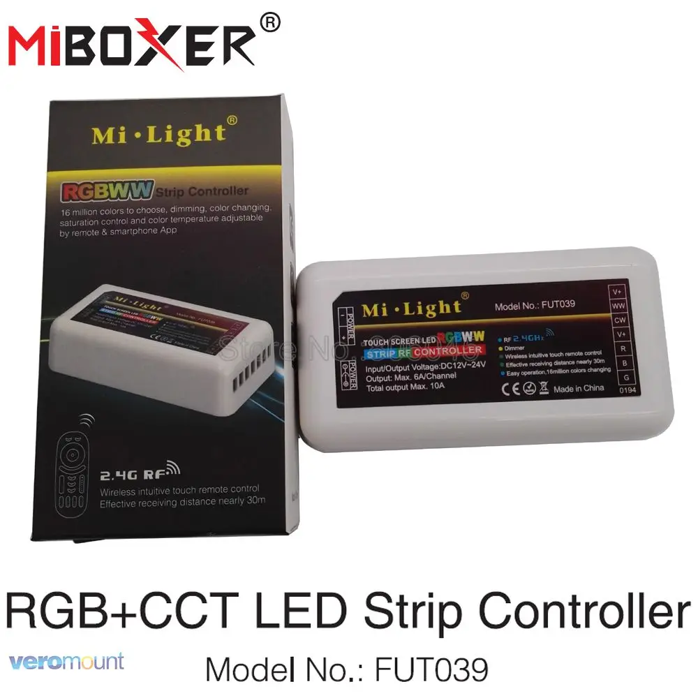 FUT039 DC12 24V 2 4G 4 зонный беспроводной RGB + CCT светодиодный контроллер диммер Wi Fi