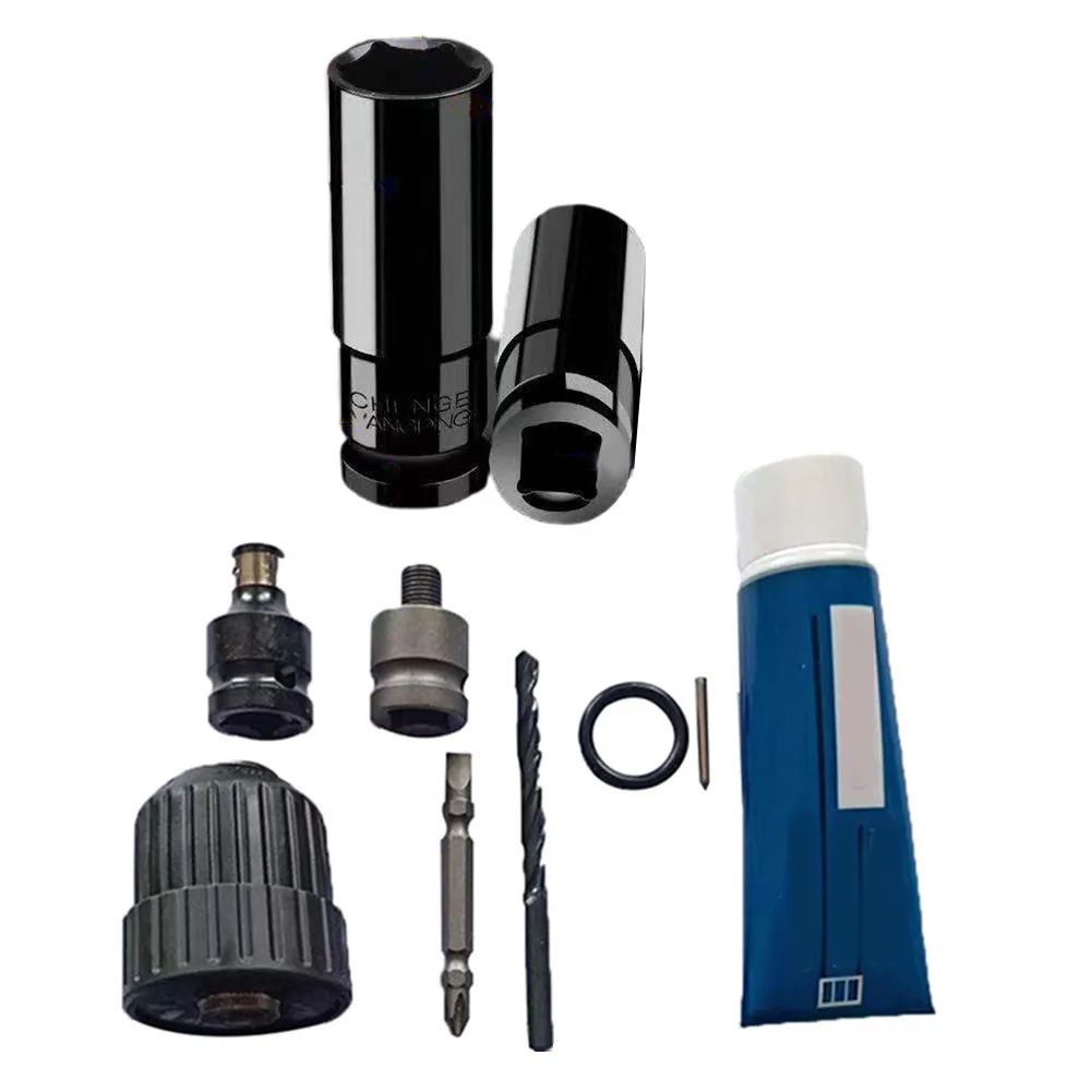 

1 Set Of Electric Wrench Socket Lengthen Enlarge Hand Drill Socket Set 12/14/17/18/19/21/22mm Pneumatic Extension Sleeve Kit