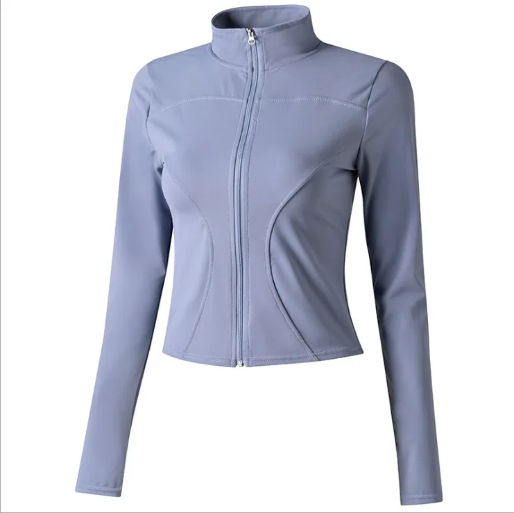 

New Coat Running Cycling Yoga Wear Jacket Fashion Sexy Tight-fitting Zipper Yoga Sports Jackets Eco-friendly Seamless Women