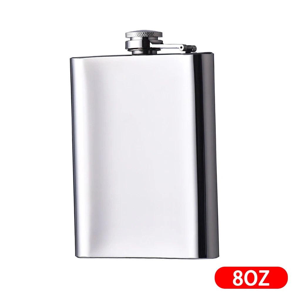 Flask Alcohol 8oz Hip Liquor Silver Whiskey Large Capacity For Travel Fishing Camping and Climbing（Stainless Steel） | Дом и сад