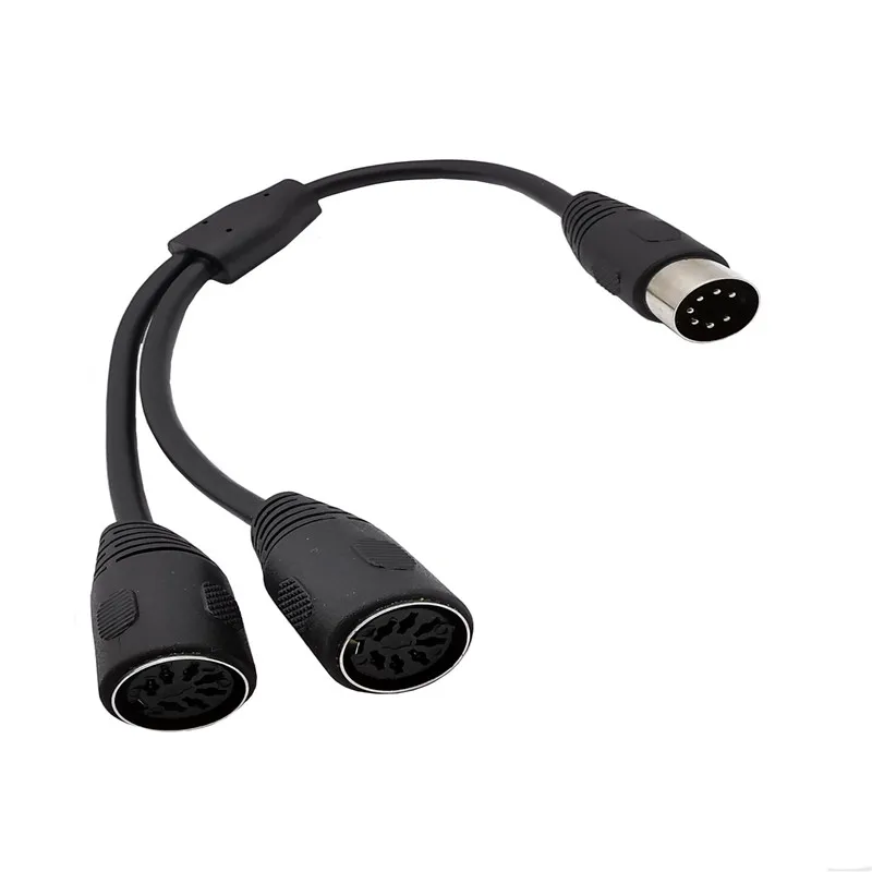 MIDI DIN 7-Pin Splitter Y Adapter male to 2 female cable 0.3m | Компьютеры и офис