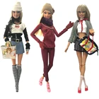Модная Униформа NK 3 шт.компл., крутая зимняя одежда, комплект платьев для куклы Барби, лучший подарок, аксессуары для кукол, 3 шт.