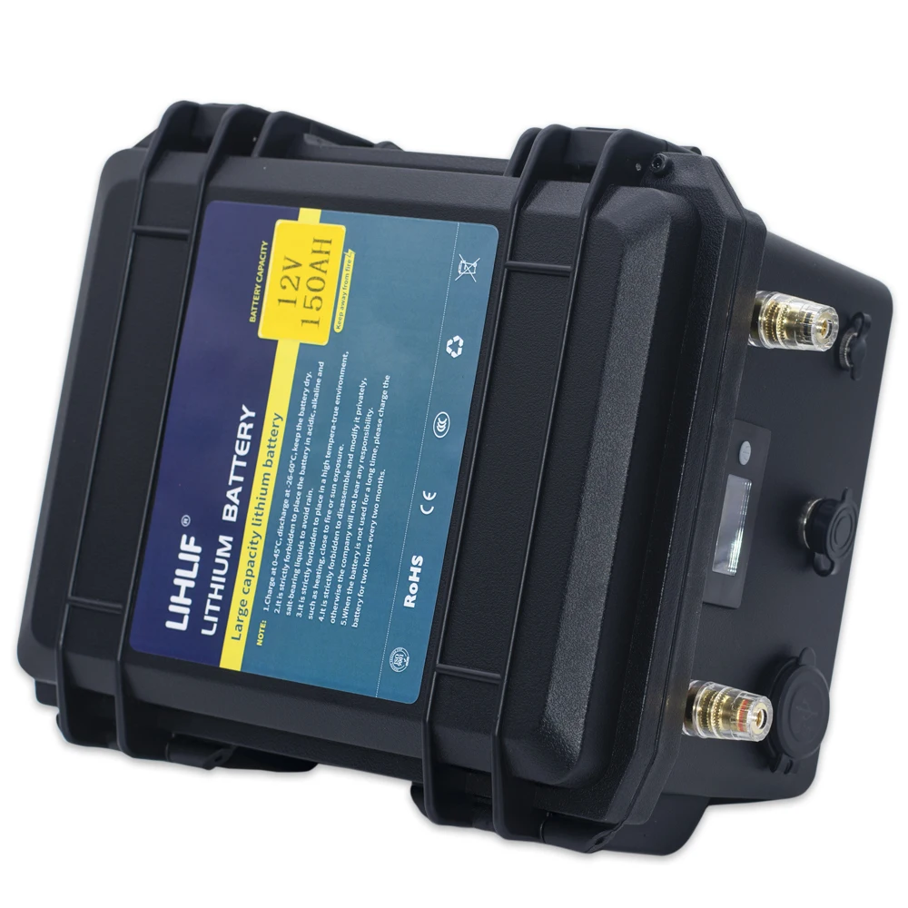 12 В литиевый аккумулятор 150 А · ч водонепроницаемый комплект литий ионный батарей