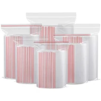 new pe self styled 6 wires ziplock lock zipped poly clear bags plastic food storage bags thick transparent package bags