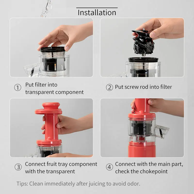 

MINI Electric Fruit Juicer 55r/min Auto-separation USB Charging Blade-free Juicing Machine Fruits Separator for Home Use