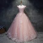 ANGELSBRIDEP бальное платье с открытыми плечами платья для Quinceanera для вечевечерние 15 Высококачественная аппликация длиной до пола платье Золушки на день рождения
