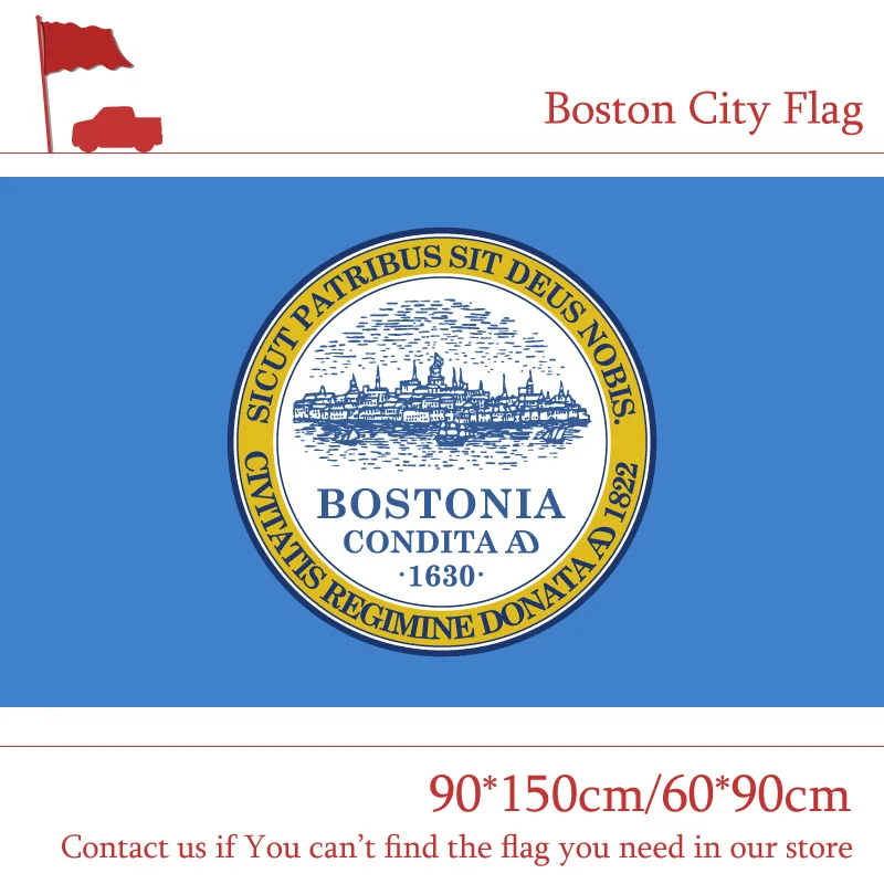 Флаг Бостонского города США штат Массачусетс 60*90 см 90*150 флаг 3x5ft 100d баннеры из
