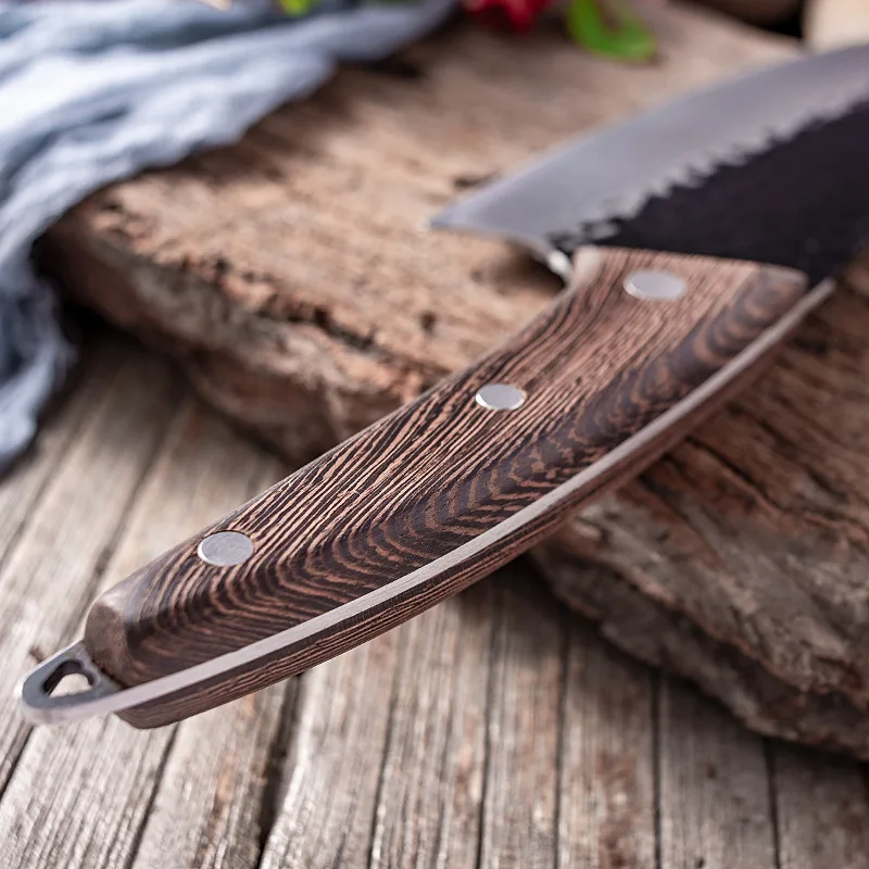 Кованый кухонный нож традиционный острый мясника из нержавеющей стали Женский