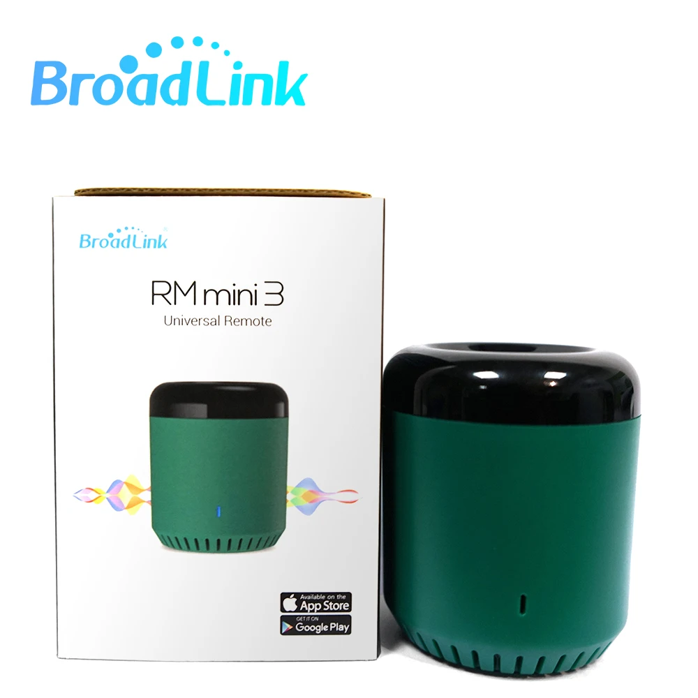 

Broadlink RM Mini3 Green Bean Universal Remote WiFi + IR Control Hub for Smart Home One for All Infrared Controlled Home Devices