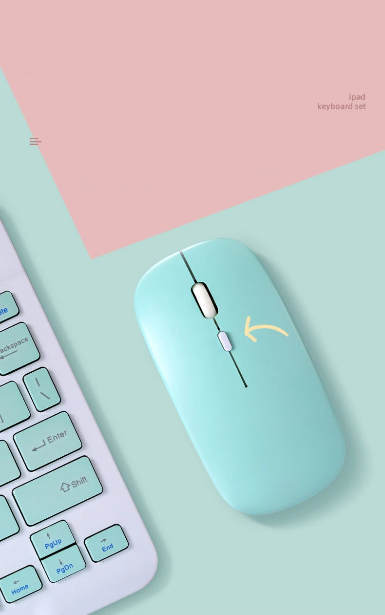 Rosa bluetooth teclado e mouse para pro