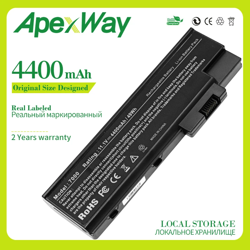 

Apexway 6 cells Laptop Battery for Acer 4UR18650F-2-QC218 BTP-BCA1 Aspire 9000 9300 9400 9510 5600 7000 4220 5100 6500 7110