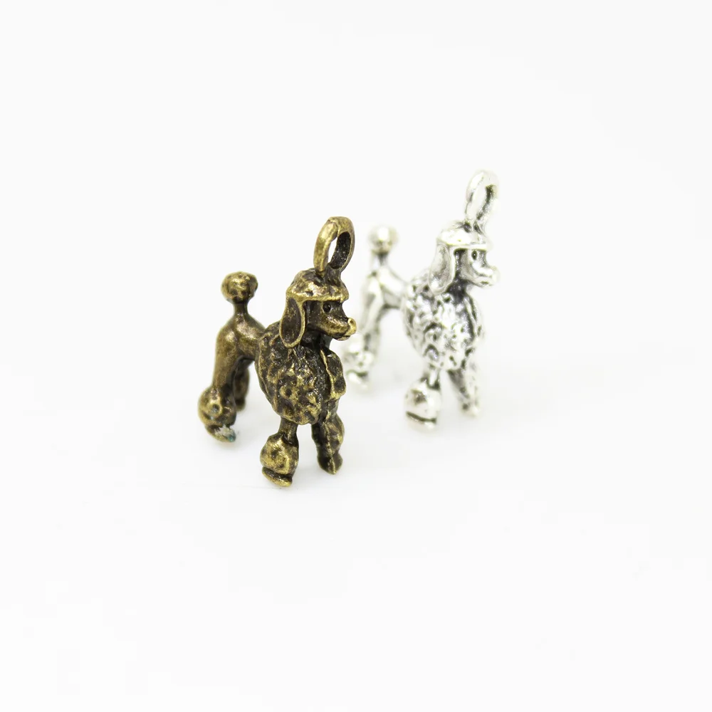

Подвеска в виде собаки, серебро, бронза, 10 шт./лот, 22*17 мм