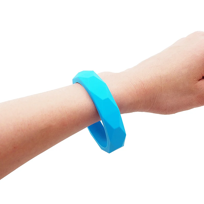 Chenkai 10 шт. BPA Бесплатный DIY силиконовый Прорезыватель для зубов браслет детский браслет зубное кольцо для ребенка сенсорная соска Жевательная Подвеска для игрушки подарок