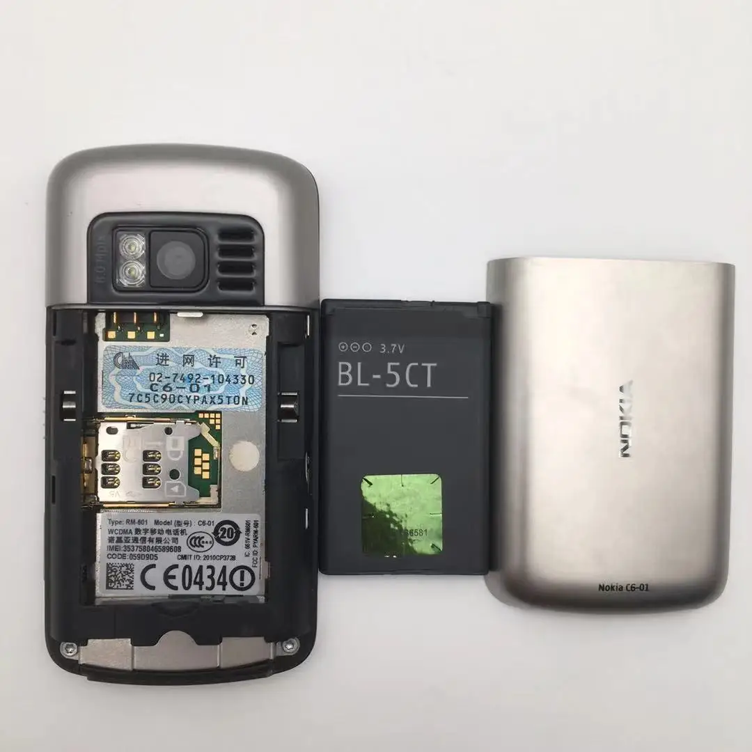nokia c6 01 refurbished original unlocked 3 2inch cell mobile phone gsm 3g wifi gps 8mp 1gb internal memory free shipping free global shipping