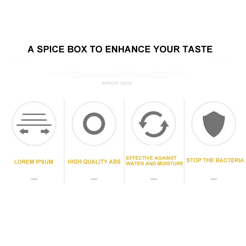 

Spice Rack 3 Grids Spoon Kitchen with Lid Container Seasoning Box Herb Spices Storage Condiment Jar Cooking with Handle Desktop