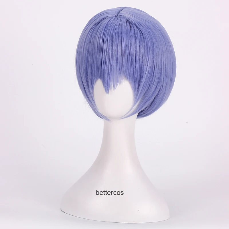 Парик для косплея Евангелиона Аянами Рей из ЭВА Neon Genesis термостойкий с короткими