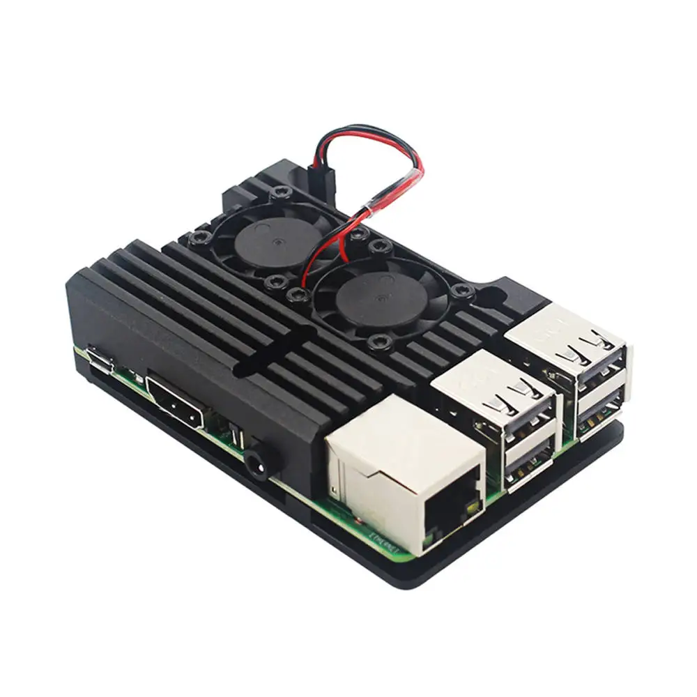 Металлический чехол для последние Raspberry Pi 4 Модель B LPDDR4 2G/4G Quad-core Cortex-A72(ARM v8), 64-разрядная 1,5 Ghz Dual core 4K HDMI Выход Мощность