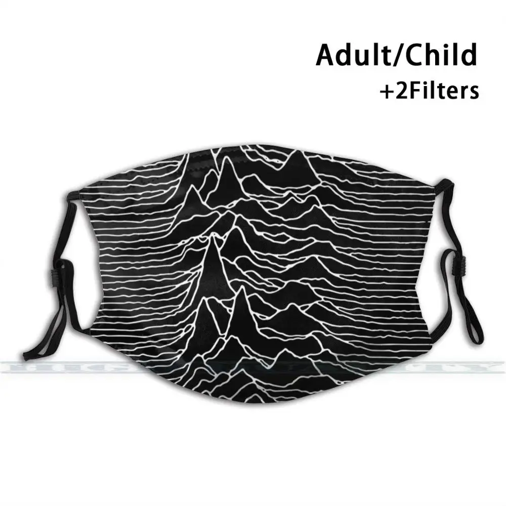 

Unknown Pleasures ( High Quality ) Print Reusable Mask Pm2.5 Filter Trendy Mouth Face Mask For Child Adult Joy Division Unknown