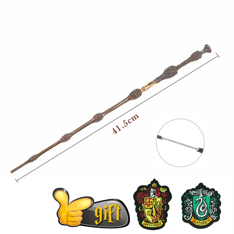 Dumbledore 27 видов Поттер палочки Colsplay металл/Железный сердечник Дамблдор палочка Luna малыш волшебная палочка без коробки с подарком Поттер реквизит - Цвет: Dumbledore