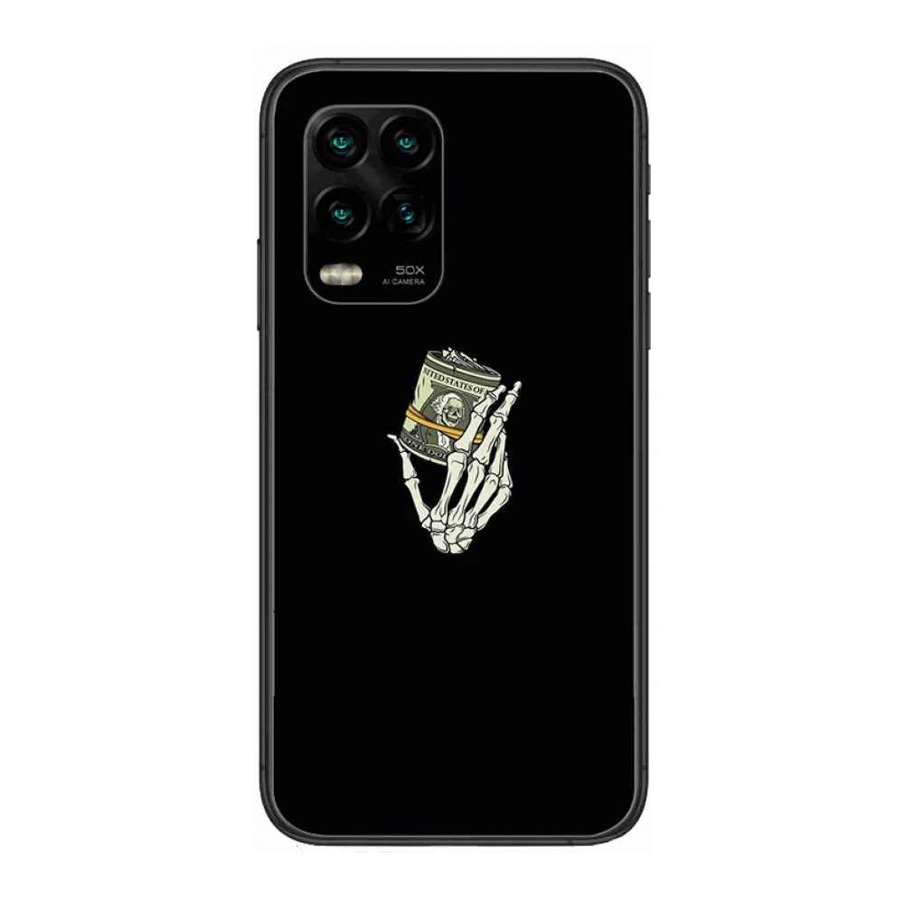 

Funny Skeleton Phone Case For xiaomi Redmi Note 9S 8 7 6 5 A Pro T Anime Black Cover Silicone Back Pretty senior