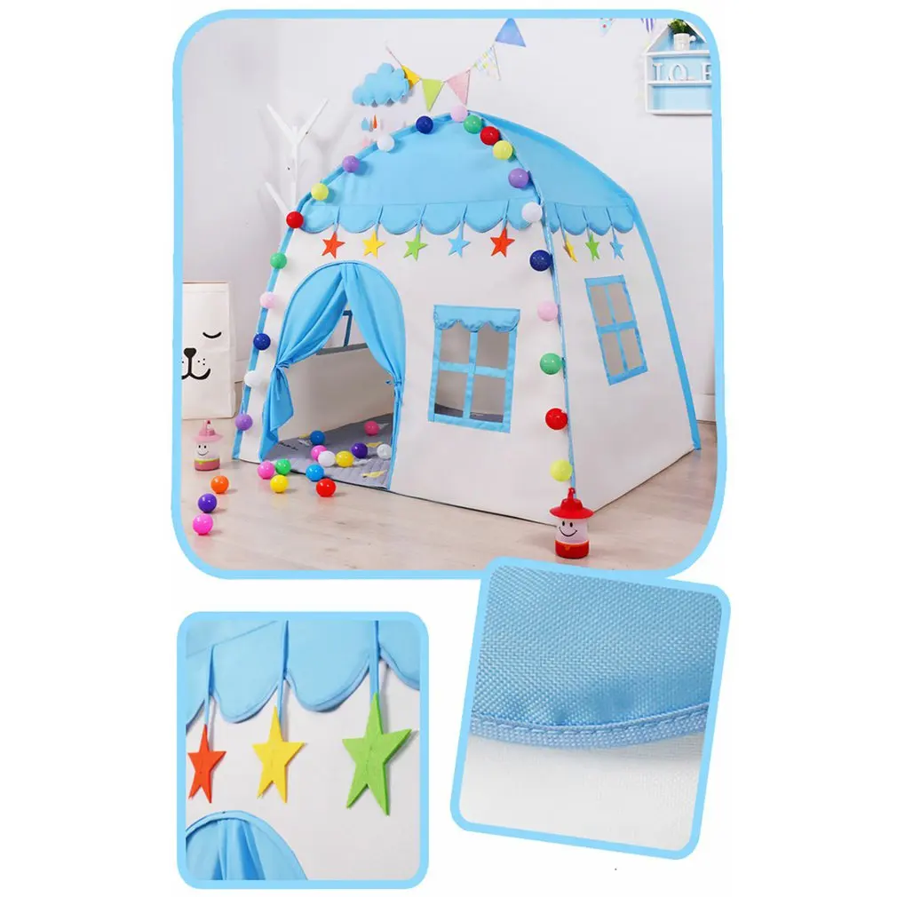 

Children's Tent Indoor Outdoor Castle Teepee Playhouse Fairy House Portable Playhouse Foldable Tents For Children Toddlers