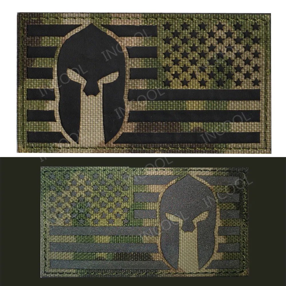 Инфракрасные Светоотражающие нашивки с вышивкой американского флага США