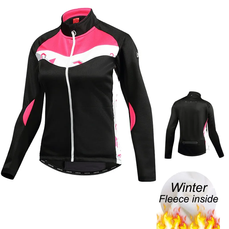 Santic женская уличная велосипедная куртка с принтом зимние ветрозащитные