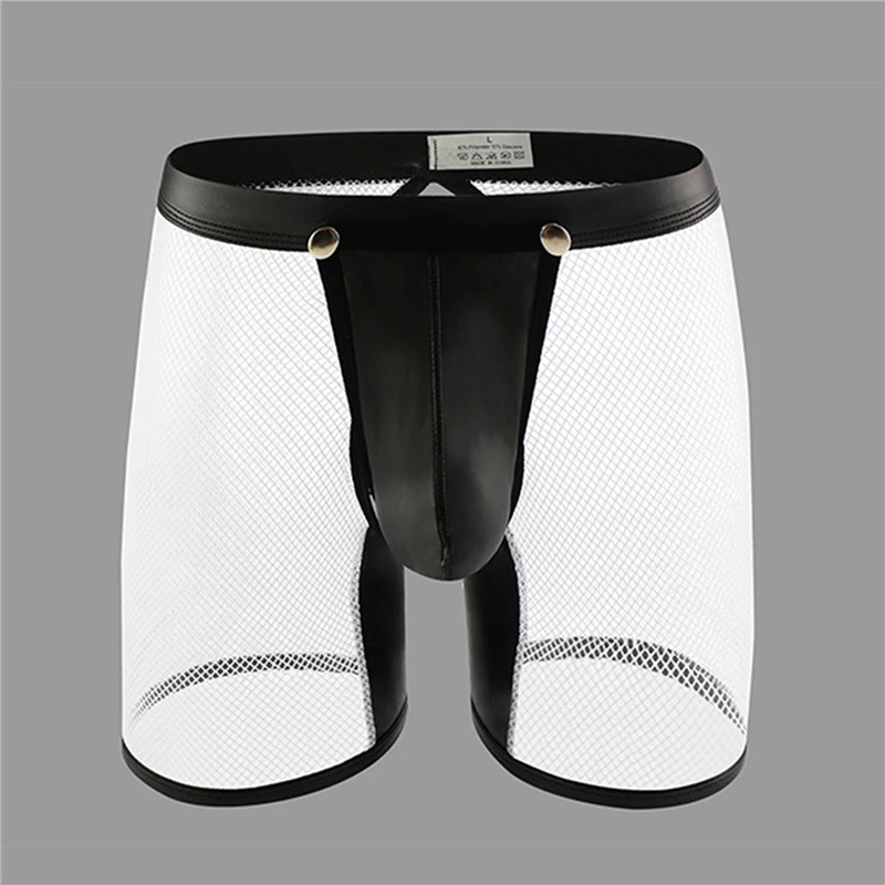 Для мужчин нижнее белье шорты пикантные сетчатые прозрачные из искусственной