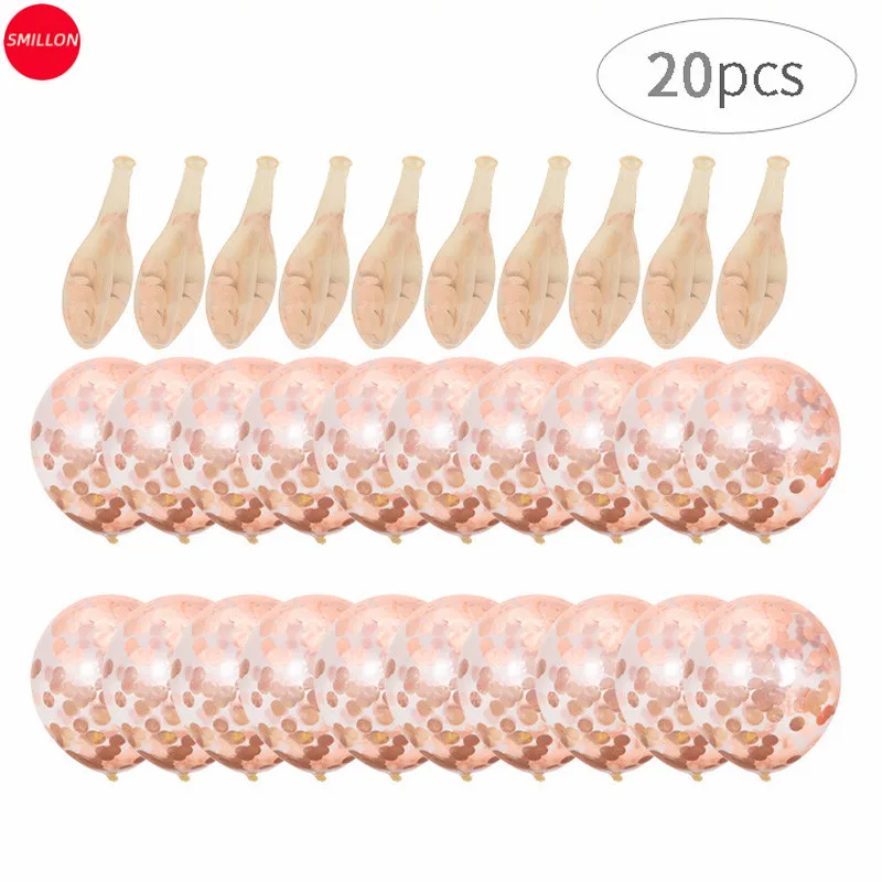 20 шт./компл. 12 дюймов золотые серебряные розовые синие красные с блестками