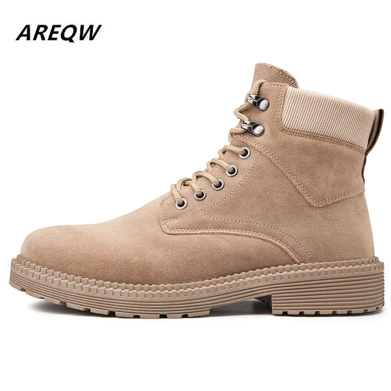 2019 Men's Boots Fashion Work Boot Male Autumn Leahter Footwear High Top Leather Casual Shoes Man Help |