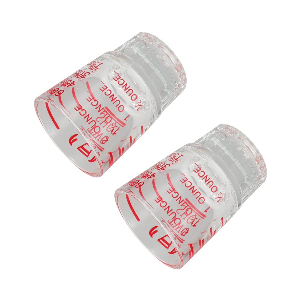 

2 Pcs Transparent Graduated Cups Glass Ounce Cups Measuring Cups with Scale