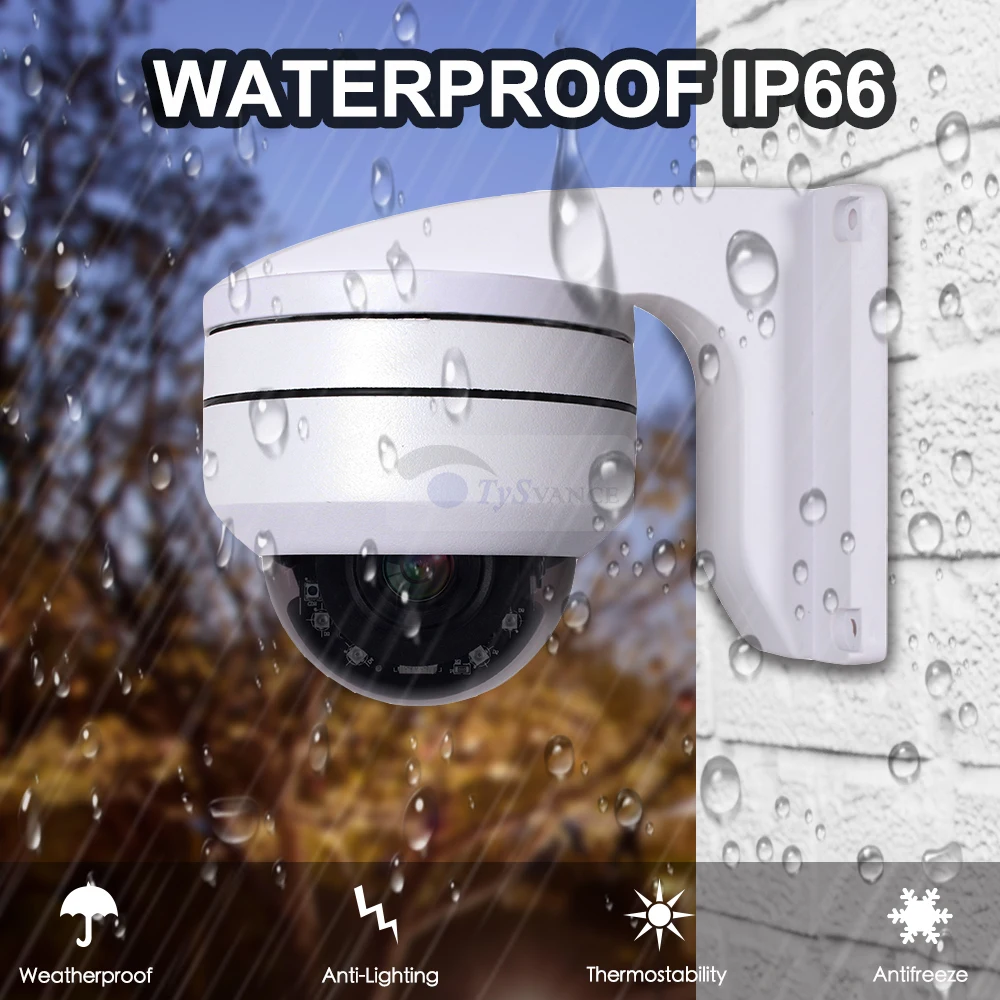 PoE HD 1080P 2MP 5MP ИК Крытая мини видеонаблюдения Купольная Камера 2.0MP 4X оптический зум
