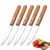 steak knives set of 4 6 stainless steel serrated steak knife fork kitchen camping restaurant steak knives dishwasher safe